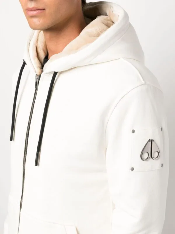 Moose Knuckles Bunny logo-plaque zip-up hoodie | Luxury and style at your fingertips