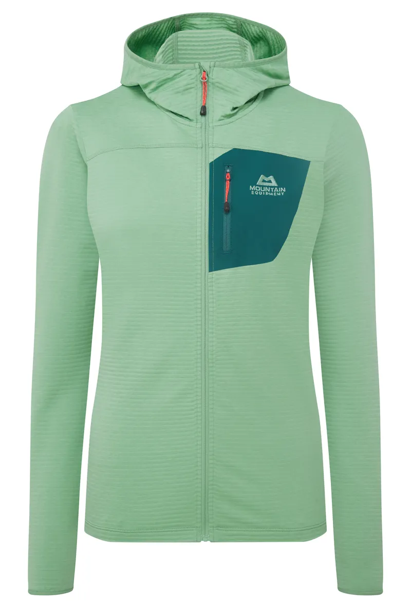 Mountain Equipment Womens Lumiko Hooded Jacket - Lichen Green-Deep Teal