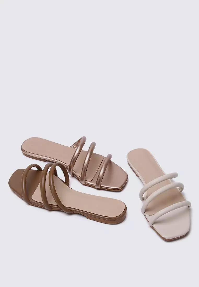 My Ballerine My Ballerine Nevaeh Comfy Sandals In Beige