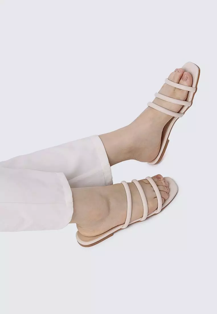 My Ballerine My Ballerine Nevaeh Comfy Sandals In Beige