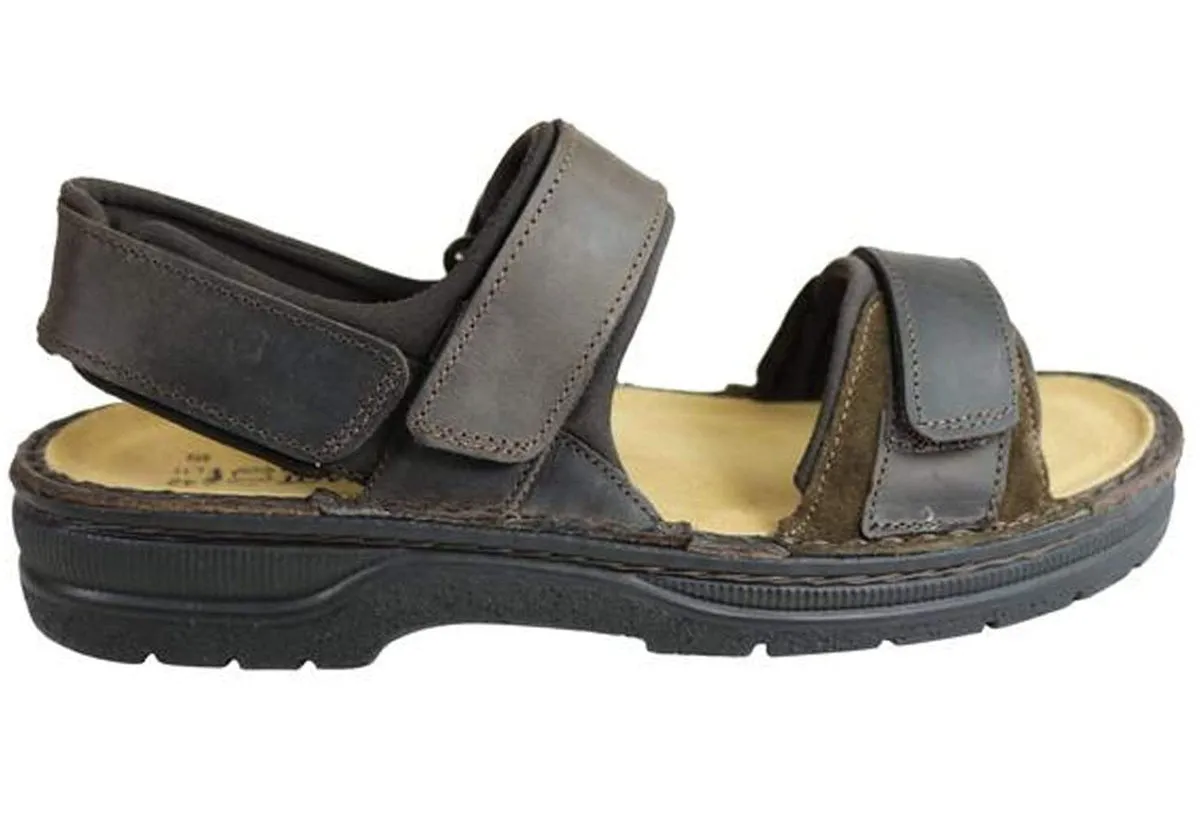 Naot Mens Arthur Sandals - Crazy Horse Leather/Hash Suede