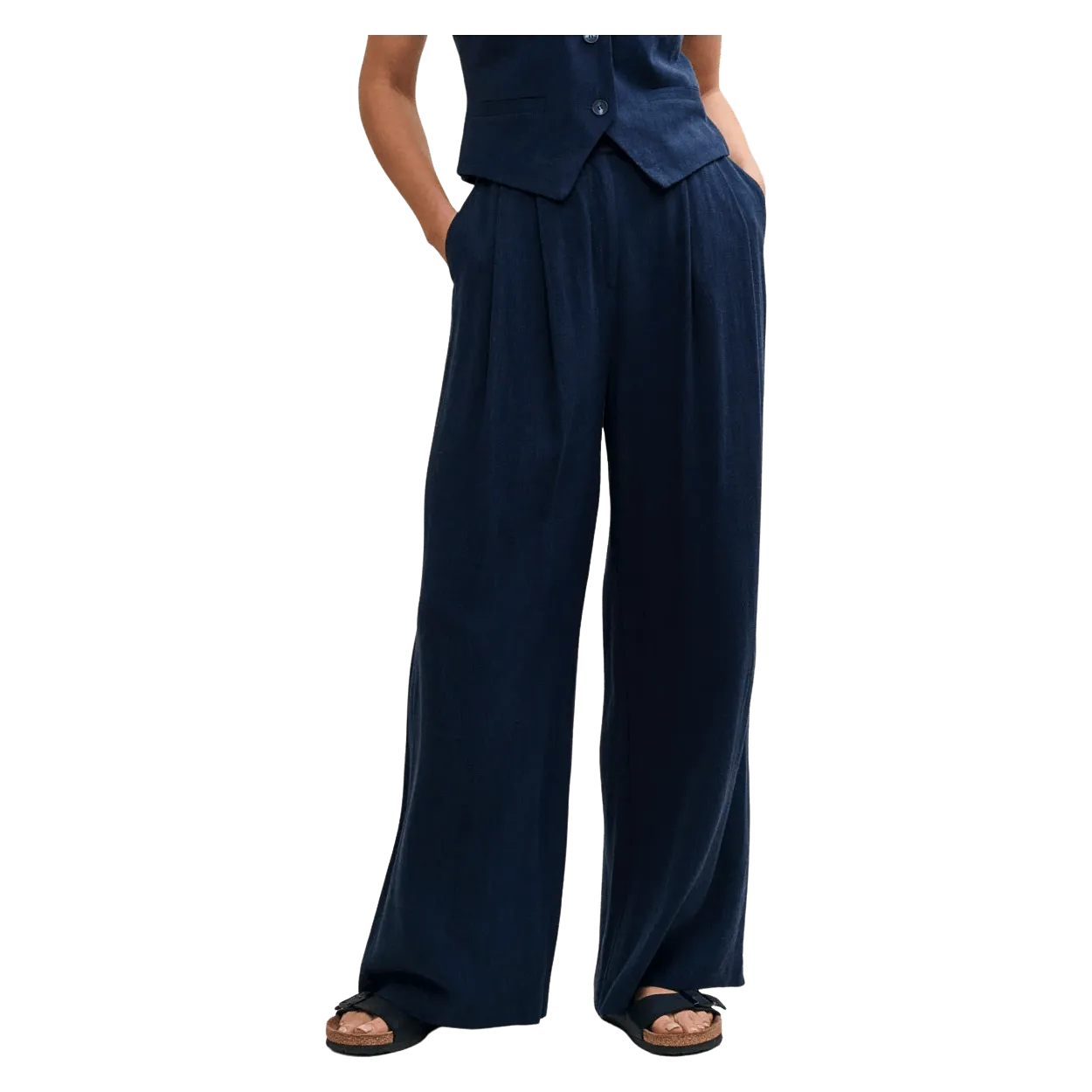 Nobody's Child Mel Linen-Blend Relaxed Tailored Trousers