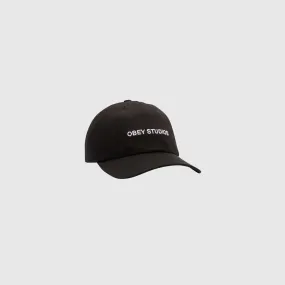 Obey Studios Strap Back Hat - Black