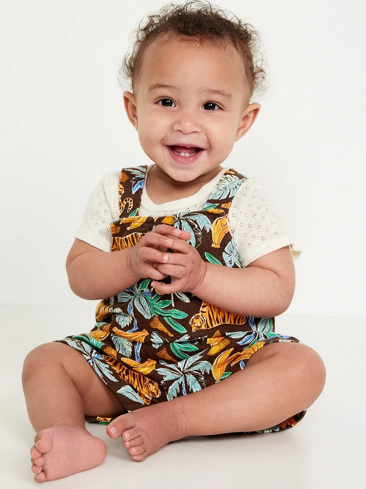 Old Navy Printed Linen-Blend Shortall Romper for Baby