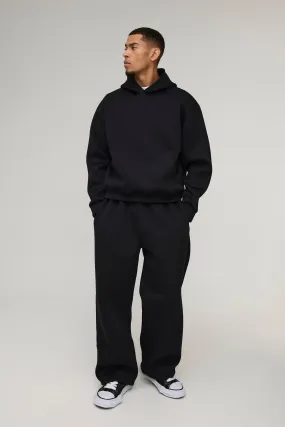 Oversized Boxy Bonded Scuba Hooded Tracksuit