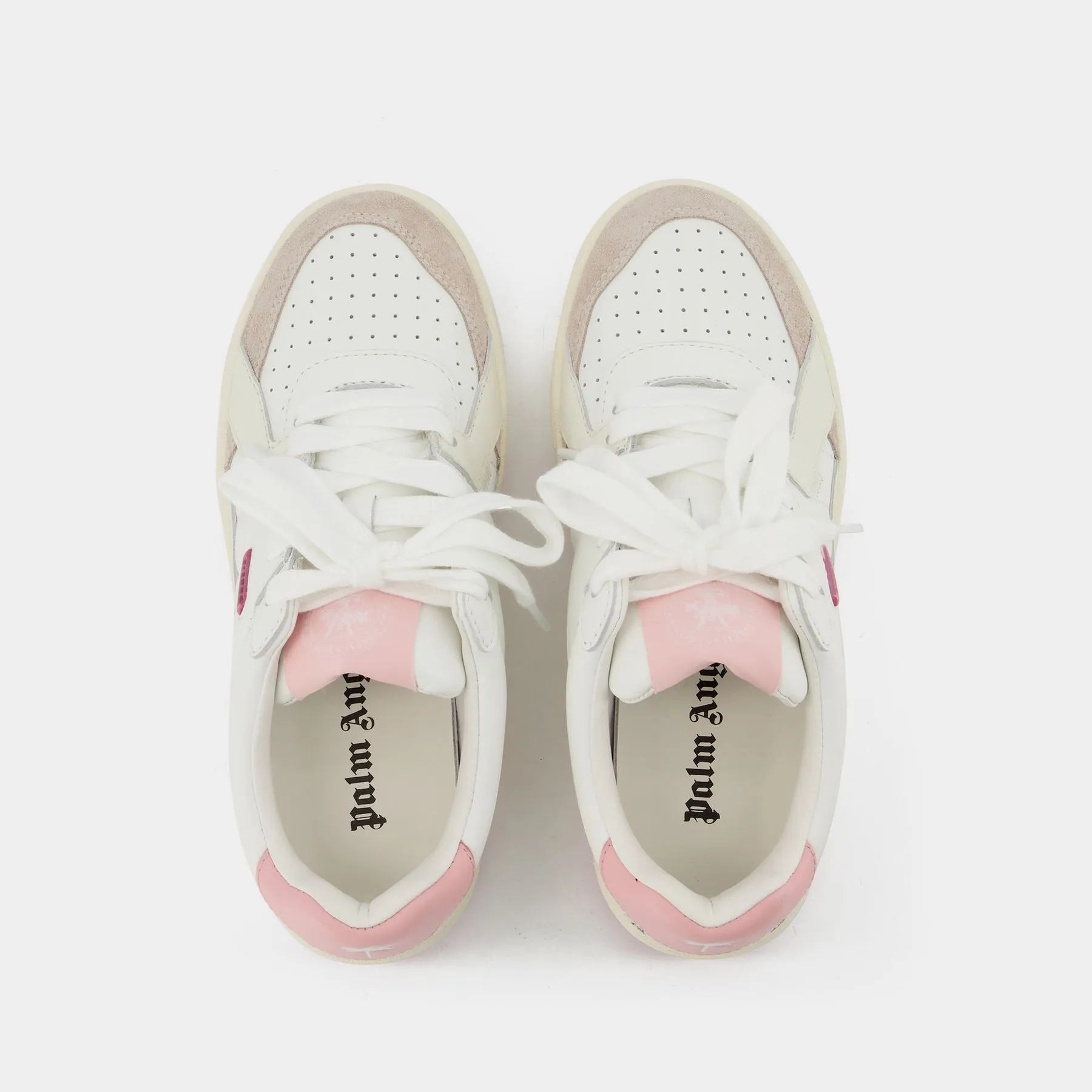 Palm Angels  Palm University Sneakers - Palm Angels - White/Pink - Leather