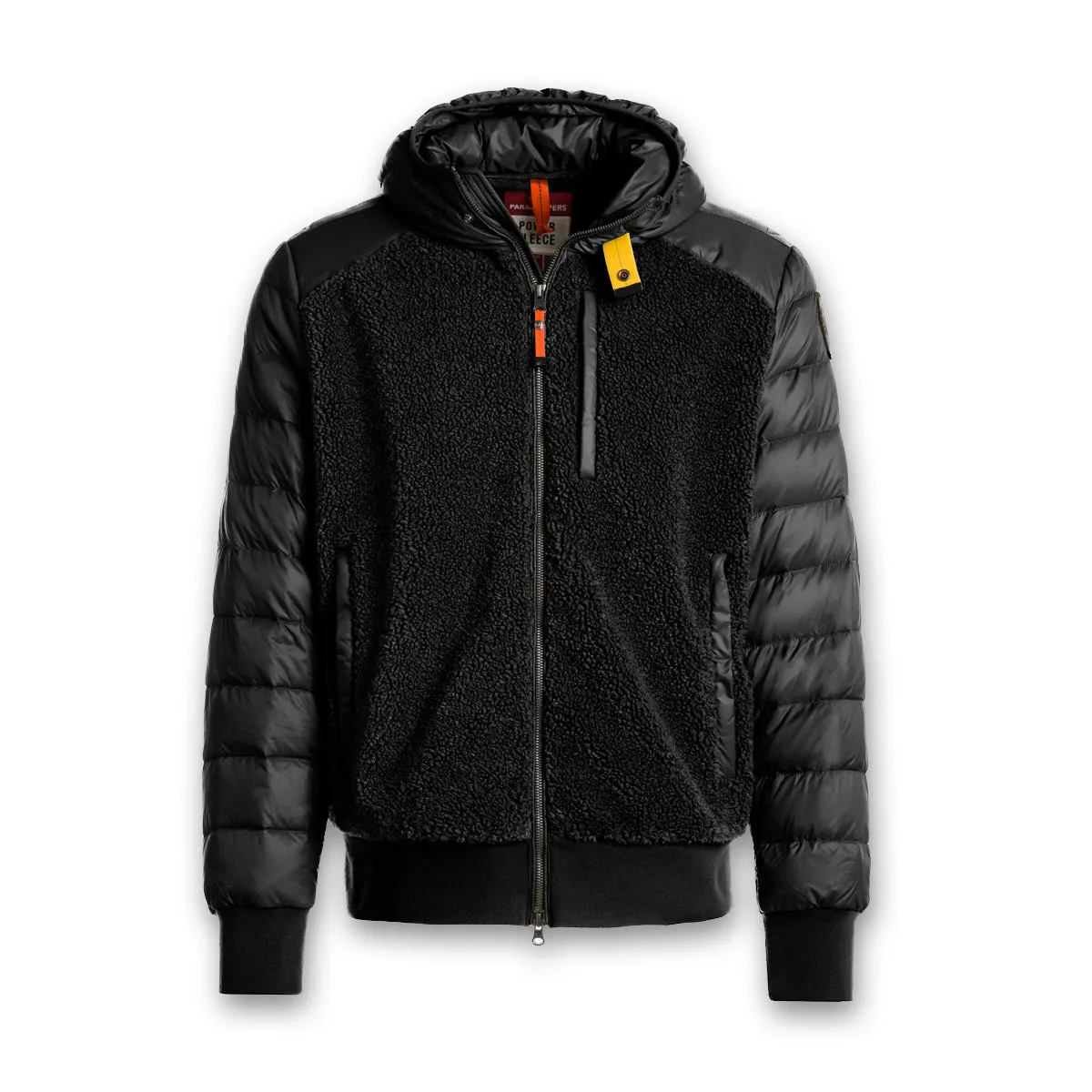 Parajumpers - Rhino Fleece Hybrid Hooded Jacket in Black