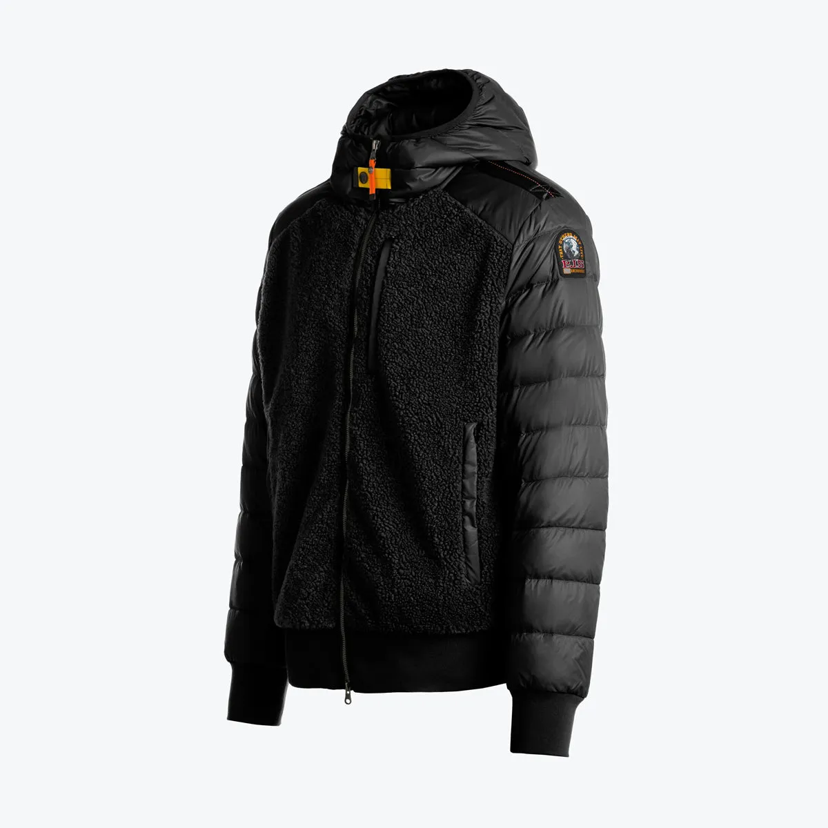 Parajumpers - Rhino Fleece Hybrid Hooded Jacket in Black