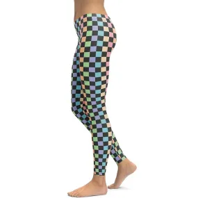 Pastel Checkerboard Leggings