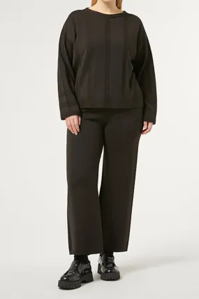 Persona (by Marina Rinaldi) ATTORE B BOWN WOOL BLEND TROUSERS