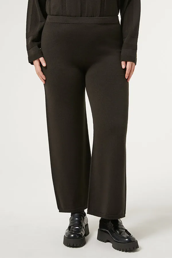 Persona (by Marina Rinaldi) ATTORE B BOWN WOOL BLEND TROUSERS