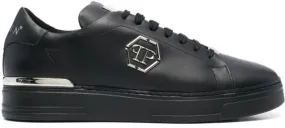 Philipp Plein Hexagon low-top leather sneakers Black