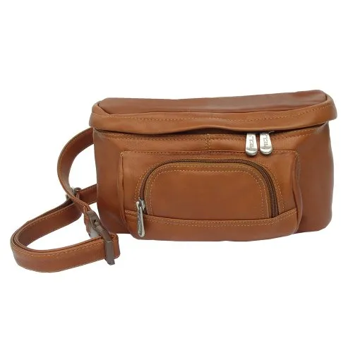 Piel Leather Carry-All Waist Bag, Saddle, One Size