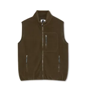 Polar Skate Co. Basic Fleece Vest Brown