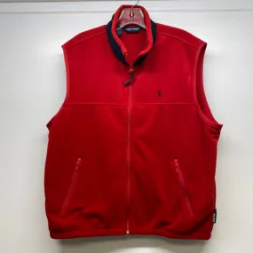 Polo Golf by Ralph Lauren 48 Men's Red Fleece Polyester Solid Men's L Vest