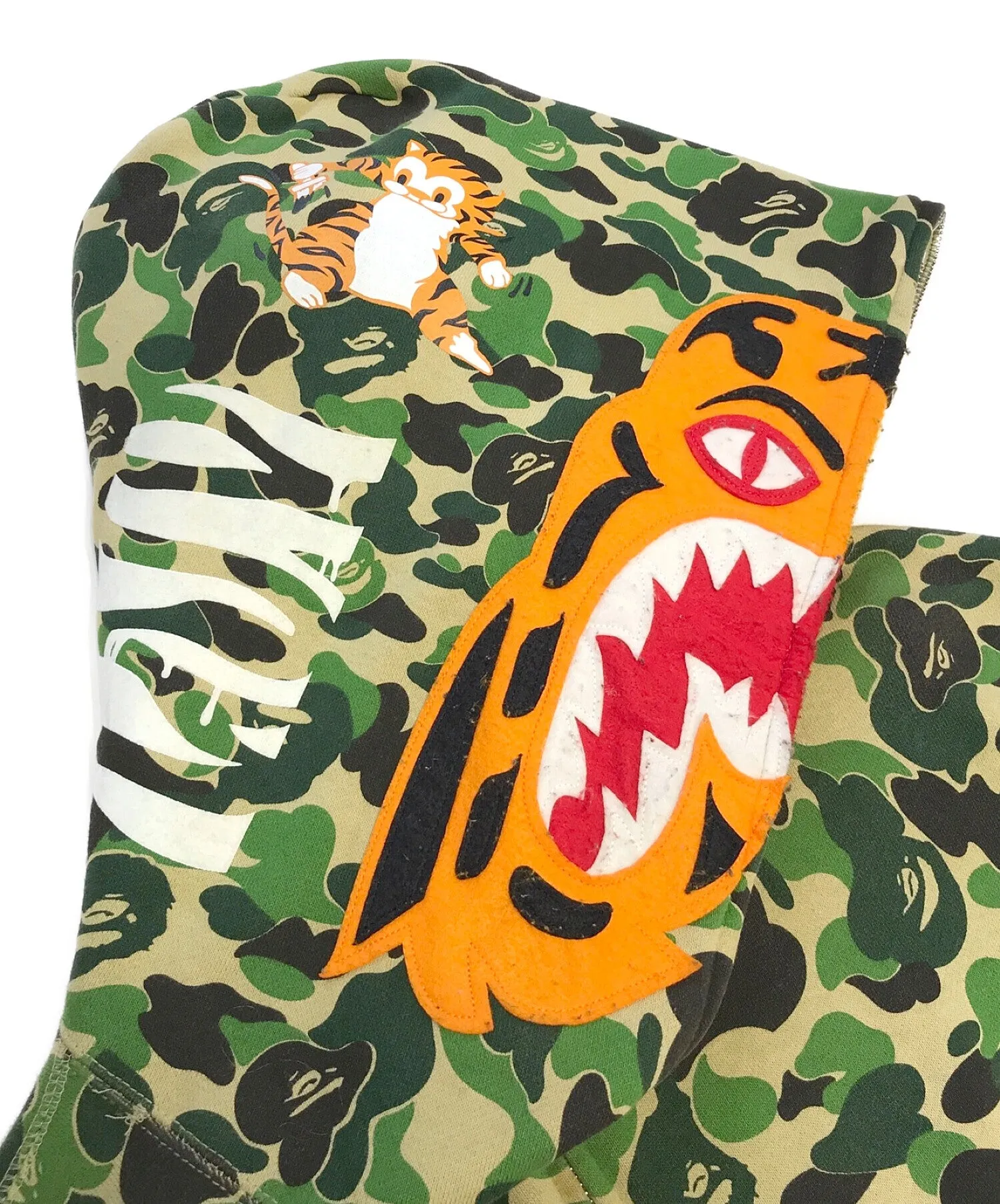 [Pre-owned] A BATHING APE ABC CAMO TIGER FULL ZIP HOODIE 001zpg301013x