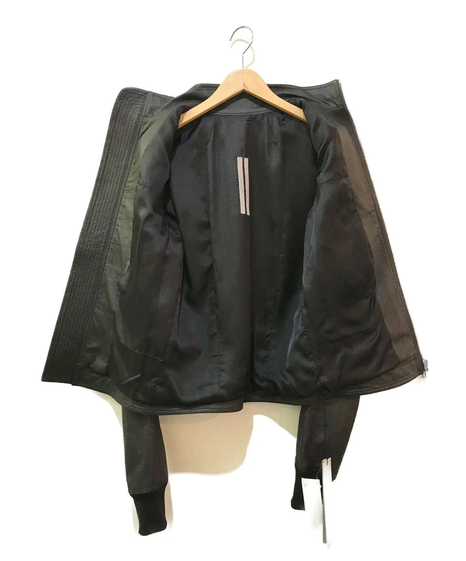 [Pre-owned] RICK OWENS Stand collar leather jacket RU21S6761