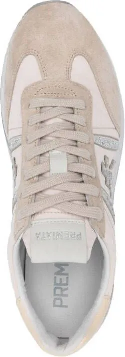 Premiata Conny rhinestone-embellished sneakers Neutrals