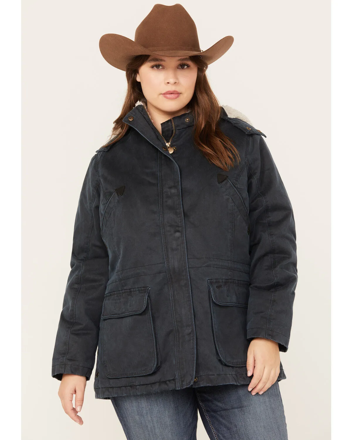 Product Name:  Outback Trading Co. Women's Woodbury Sherpa-Lined Hooded Jacket - Plus Size