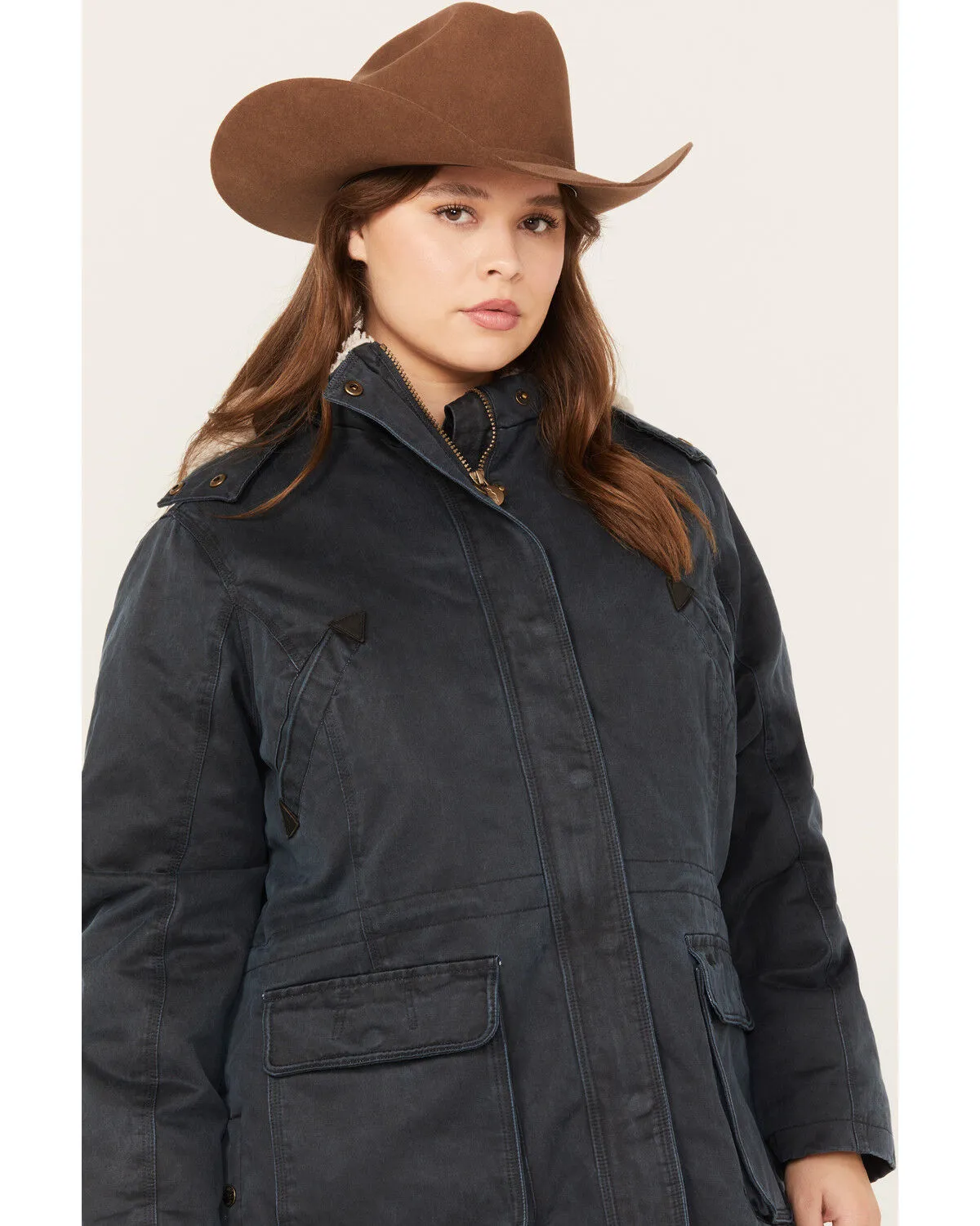 Product Name:  Outback Trading Co. Women's Woodbury Sherpa-Lined Hooded Jacket - Plus Size