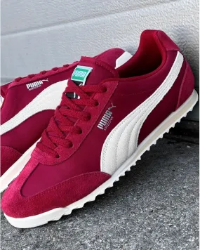 Puma Arizona Nylon Trainers Deep Red Off White