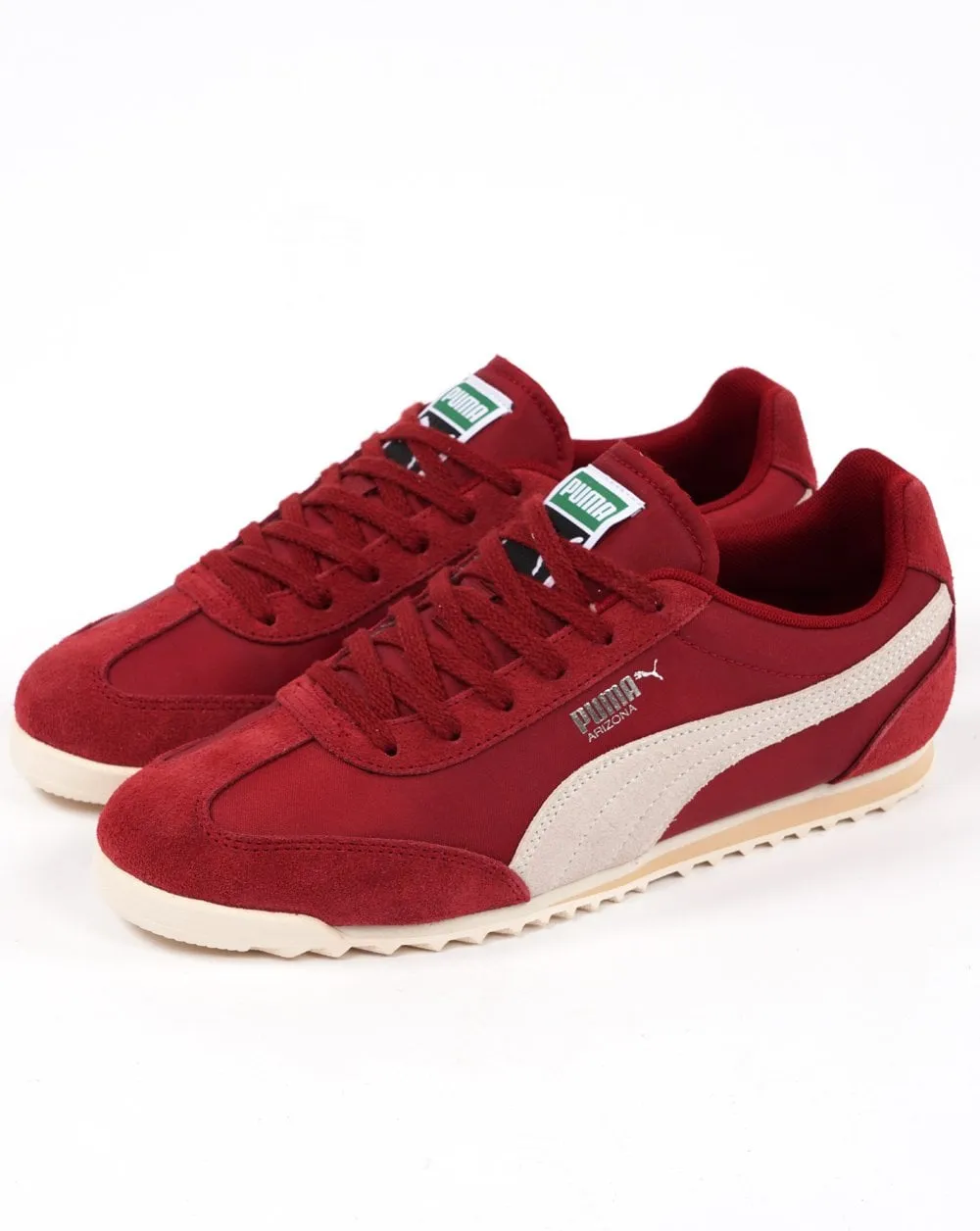 Puma Arizona Nylon Trainers Deep Red Off White