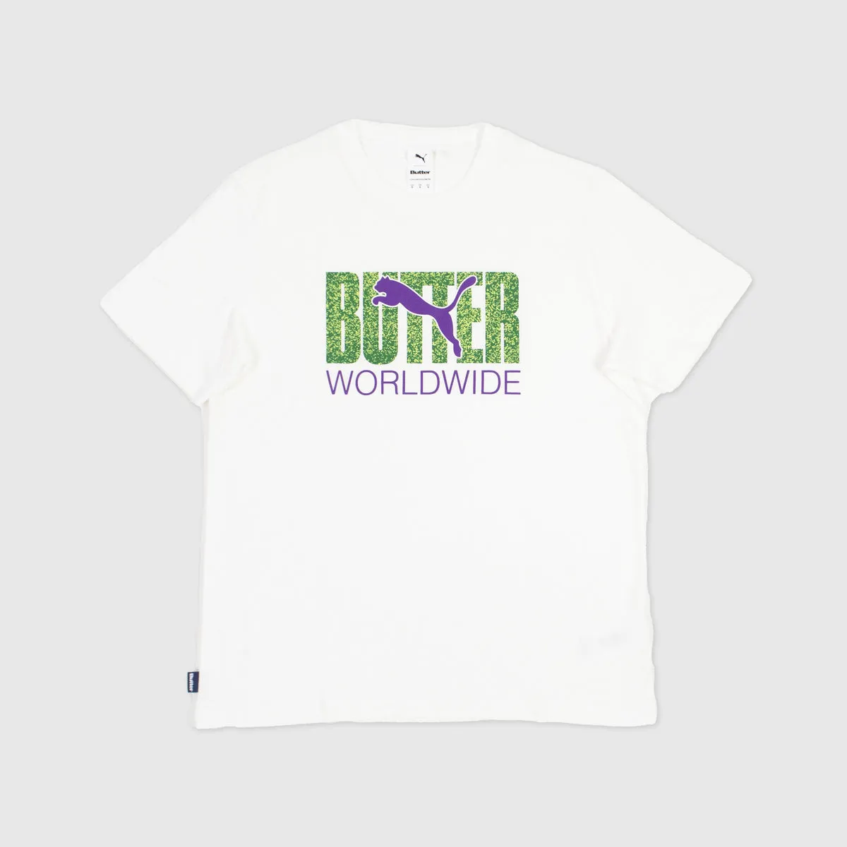 Puma x BUTTERGOODS SS Worldwide Tee - Puma White / Sharp Green