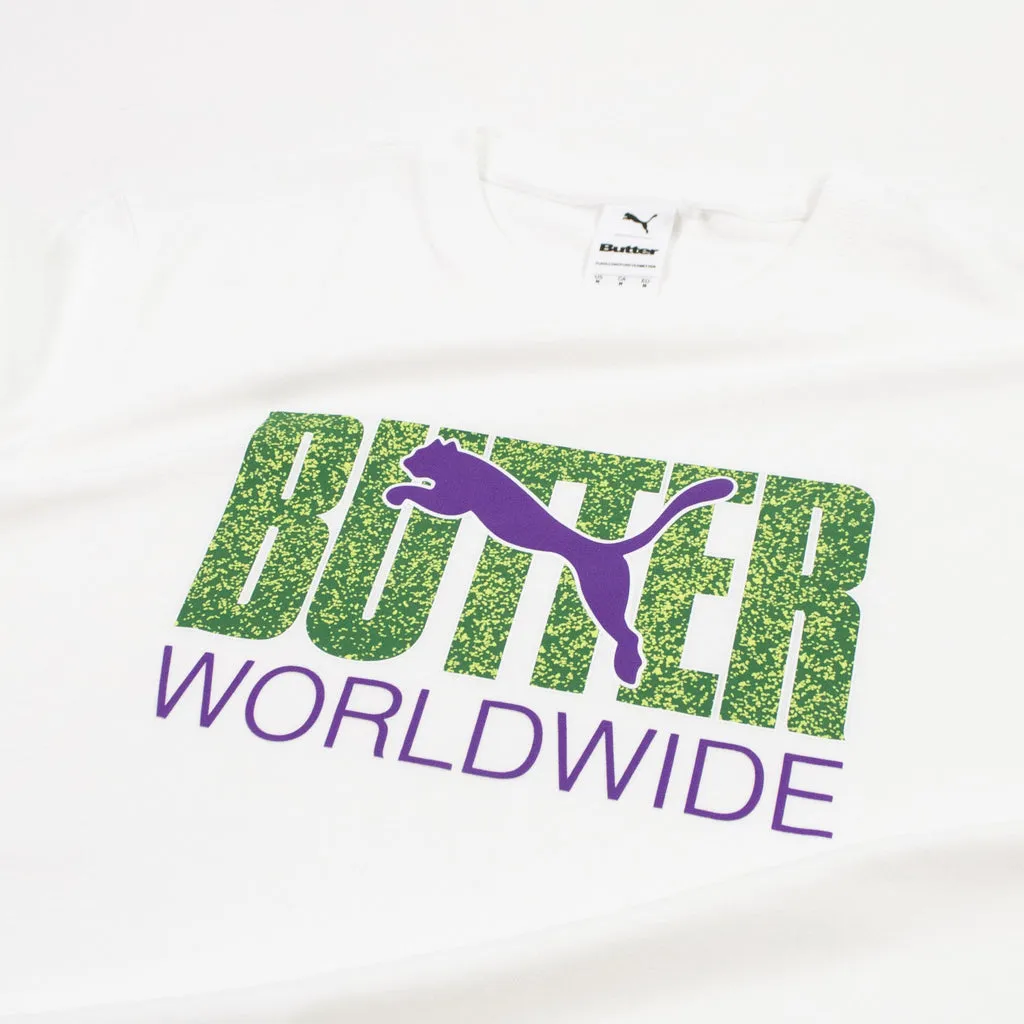 Puma x BUTTERGOODS SS Worldwide Tee - Puma White / Sharp Green