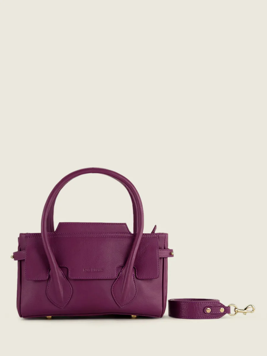 Purple Leather Handbag for Women - Madeleine S Art Deco Zinzolin | PAUL MARIUS