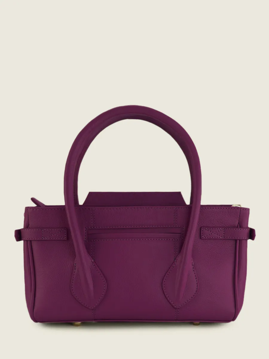 Purple Leather Handbag for Women - Madeleine S Art Deco Zinzolin | PAUL MARIUS