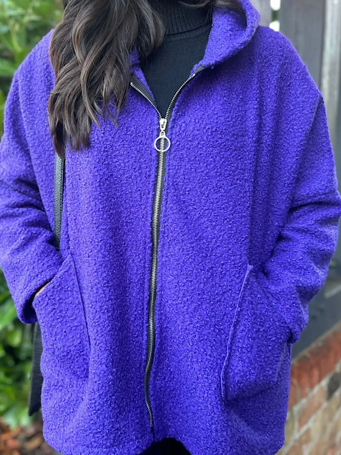 Purple Zip Hooded Jacket Norma