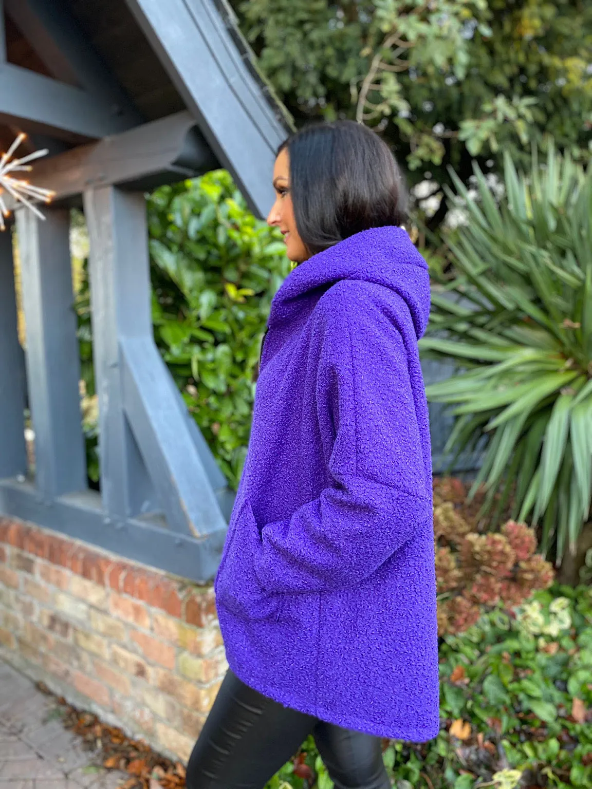 Purple Zip Hooded Jacket Norma