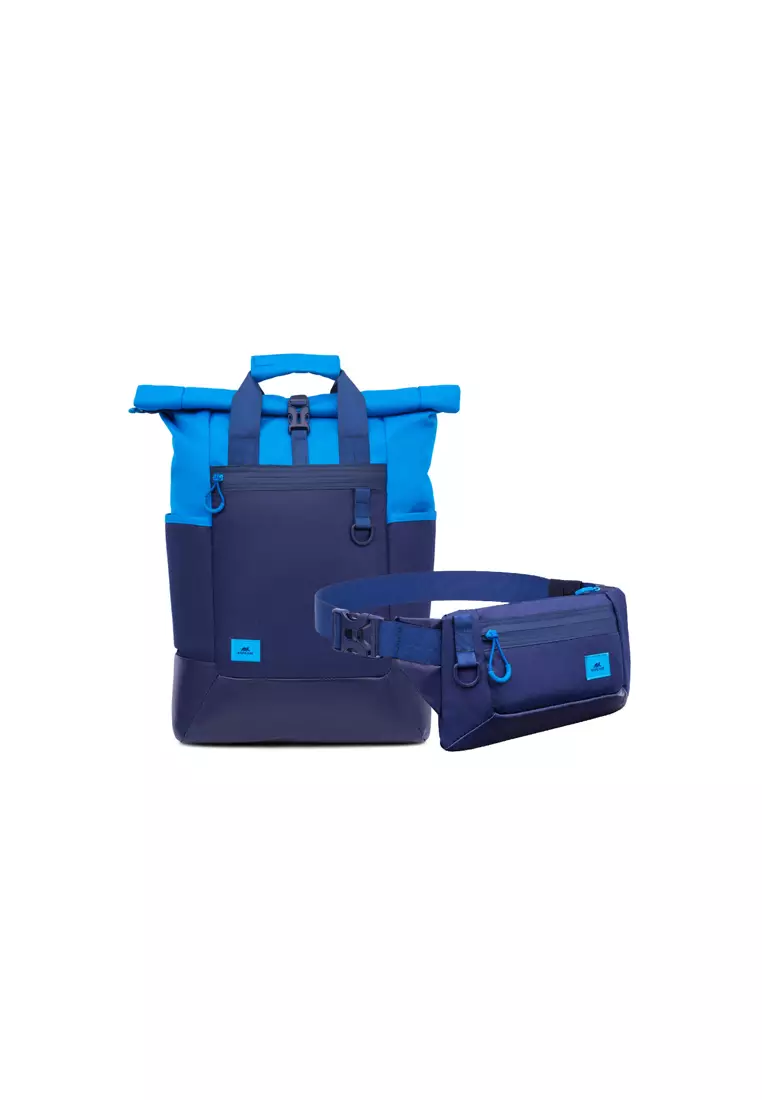 RIVACASE Rivacase Dijon 5311 Blue Waist Bag + 5321 Blue 25L Backpack Bundle