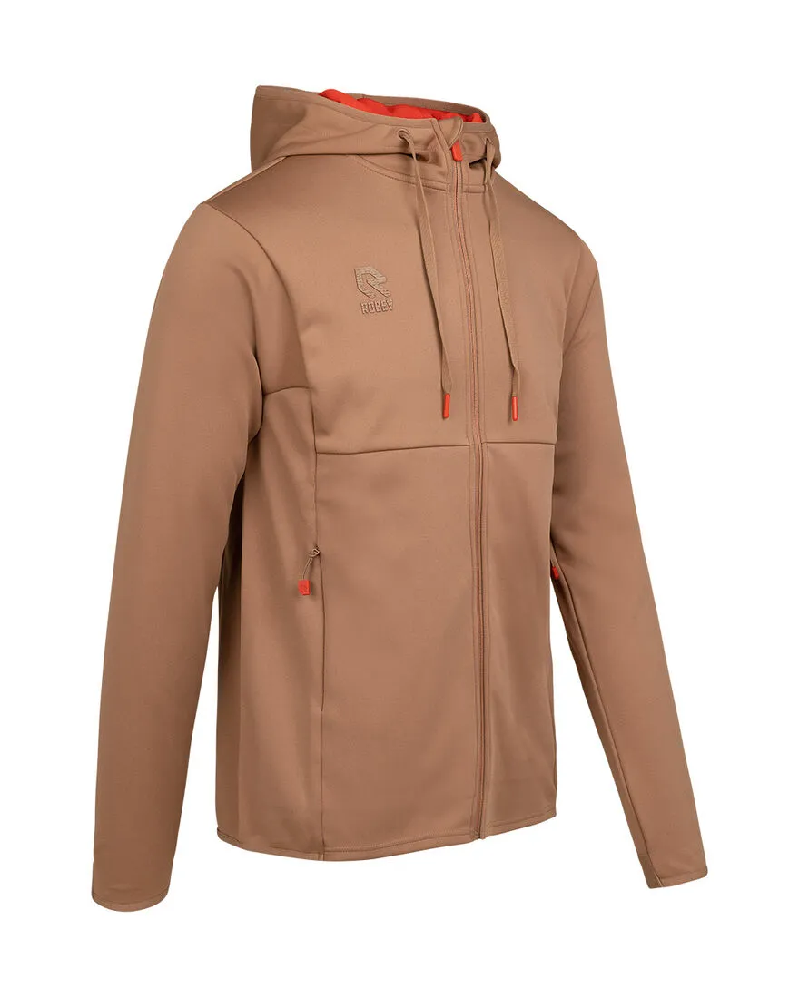 Robey - Off Pitch Scuba Full-Zip Hooded Track Jacket - Brown