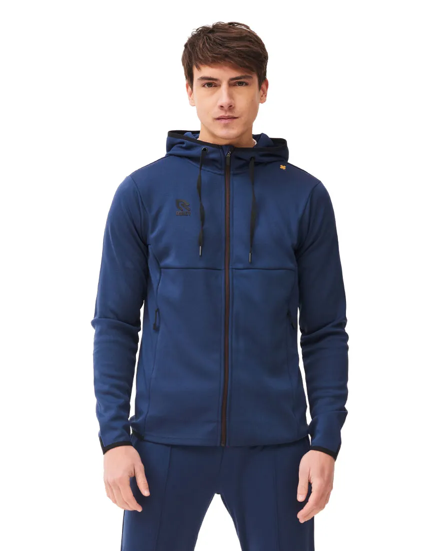 Robey - Off Pitch Scuba Full-Zip Hooded Track Jacket - Navy