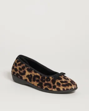 Safia Leopard Ballerina Slipper EEE Fit