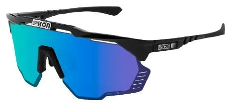 SCICON Aeroshade Kunken Glossy Black / Blue Mirror Goggles