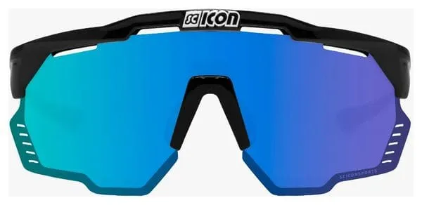 SCICON Aeroshade Kunken Glossy Black / Blue Mirror Goggles