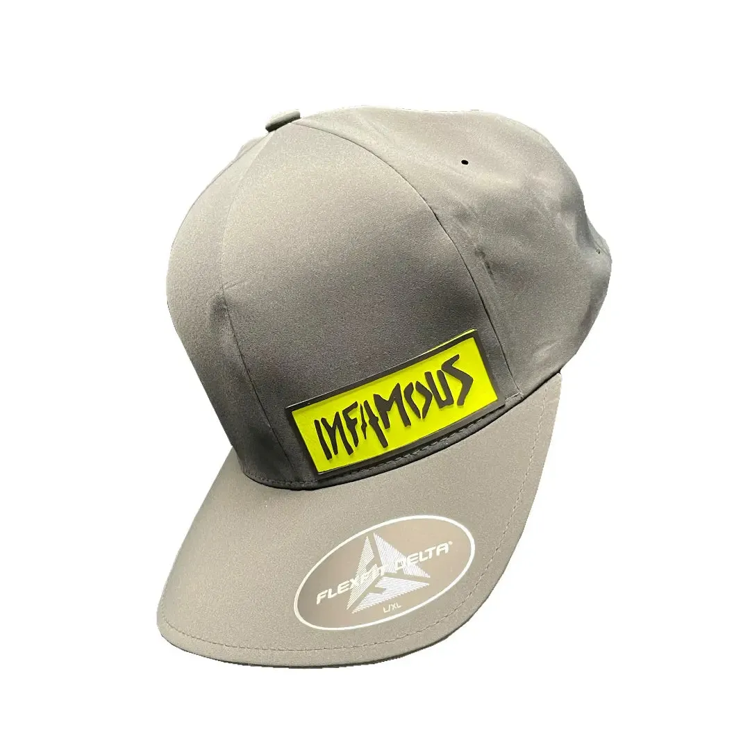 Seamless Hat - Rectangle Infamous Logo Grey / Volt