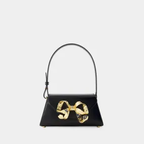 SELF PORTRAIT  Bow Mini Shoulder Bag - Self Portrait - Leather - Black