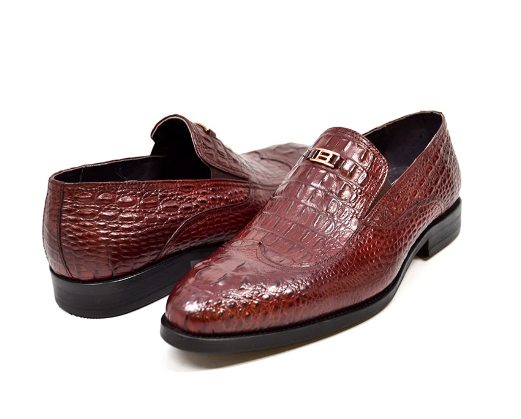 Shiraz Croc Leather Shoes - Timeless Elegance and Long-Lasting Style