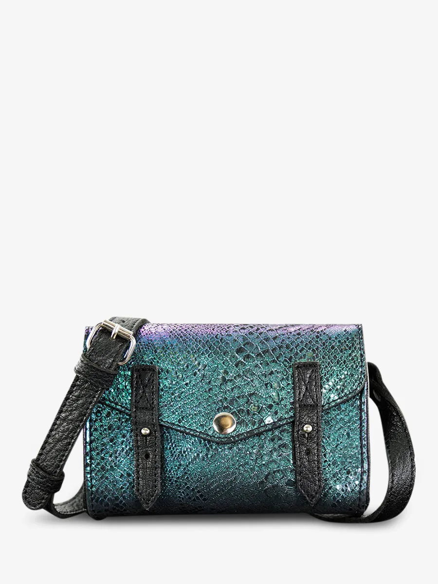 shoulder bag for woman Blue,Green - Le Mini Indispensable Boreal | PAUL MARIUS