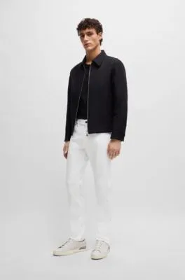 Slim-fit jeans in white cashmere-touch denim