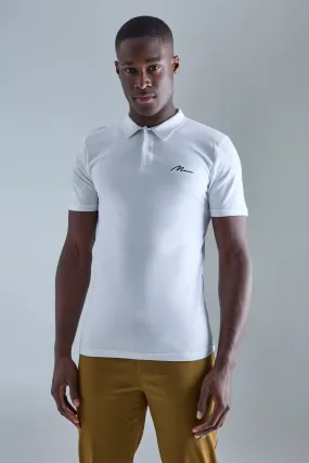 Slim Man Embroidered Polo