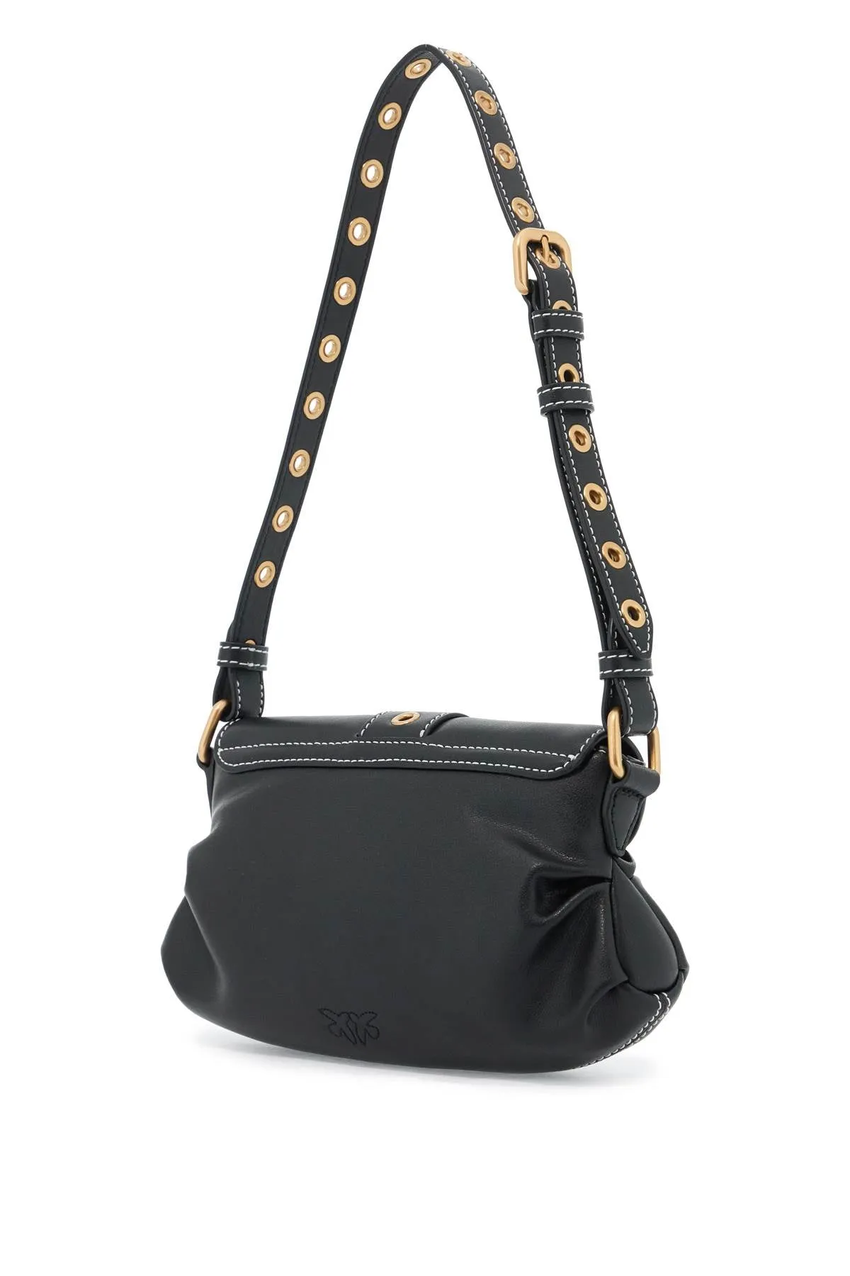 small jolene shoulder bag 102802 A1W9 NERO-ANTIQUE GOLD