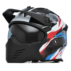 Spada Storm Graphic Helmet - White/Red/Blue