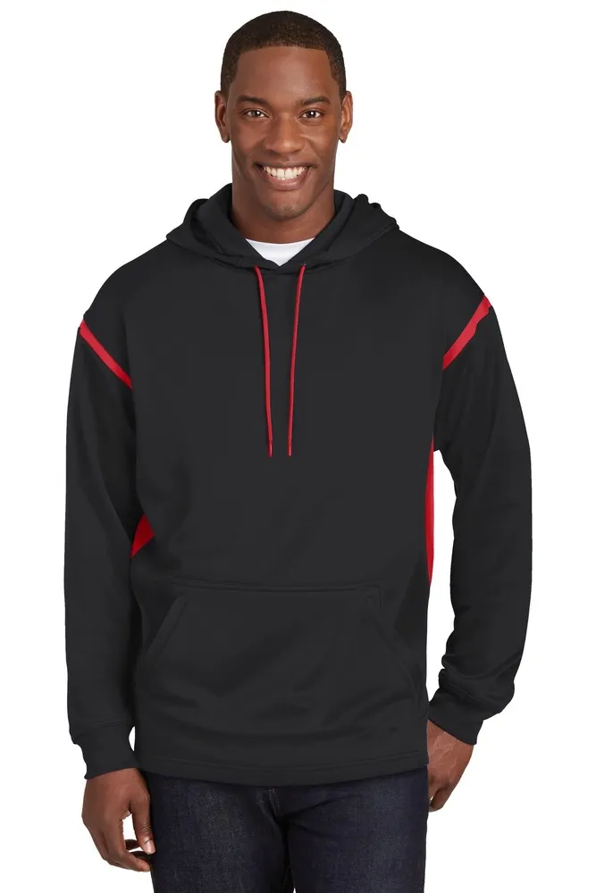 Sport-Tek F246 Tech Fleece Colorblock Hooded Sweatshirt