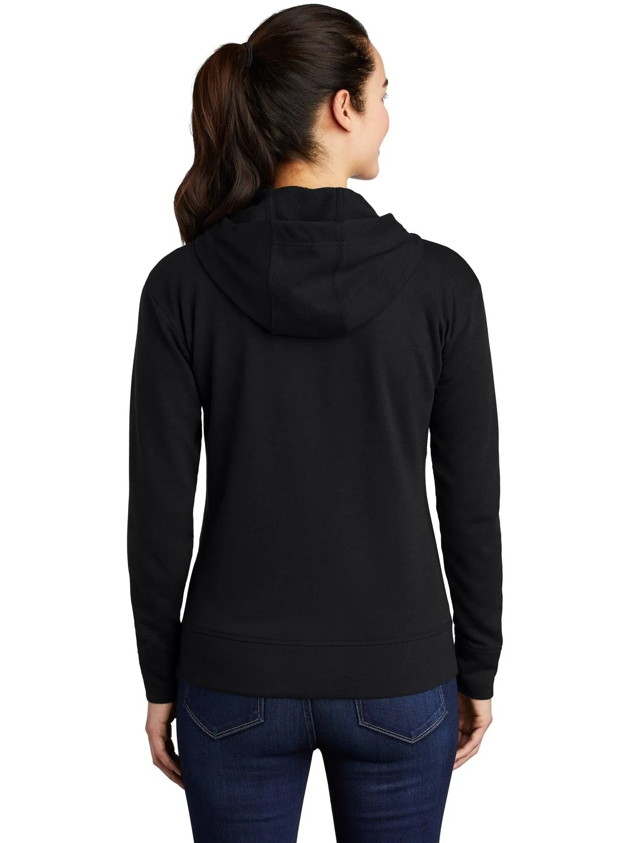 Sport-Tek Ladies Posicharge Tri-Blend Wicking Fleece Full-Zip Hooded Jacket