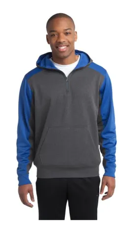 Sport-Tek ST249 Tech Fleece Colorblock 1/4-Zip Hooded Sweatshirt