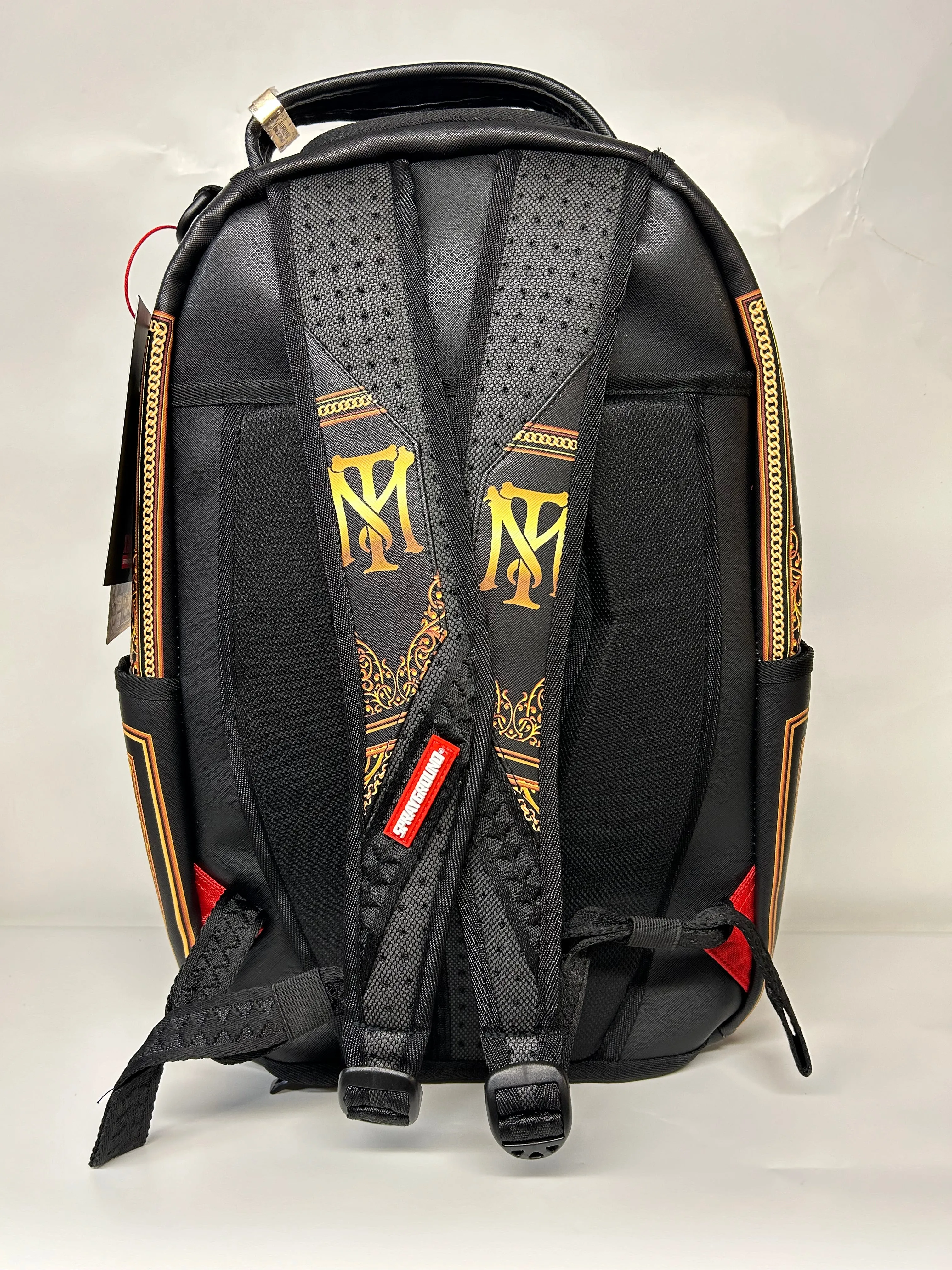 Sprayground Scarface Stairs Backpack DLXV Gold Frame Limited Edition